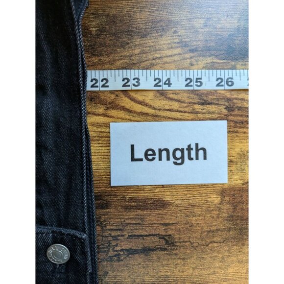 Madewell Womens Oversized Jean Jacket Medium Black Lunar Trucker 100% Cotton - Picture 7 of 8